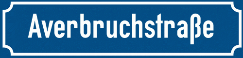 Straßenschild Averbruchstraße zum kostenlosen Download