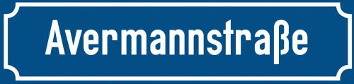 Straßenschild Avermannstraße
