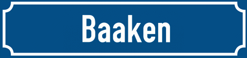 Straßenschild Baaken