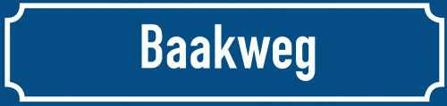 Straßenschild Baakweg