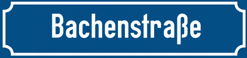 Straßenschild Bachenstraße