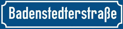 Straßenschild Badenstedterstraße