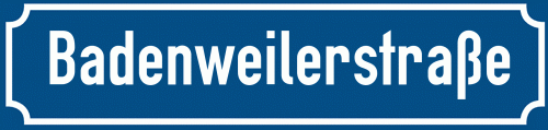 Straßenschild Badenweilerstraße