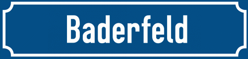 Straßenschild Baderfeld