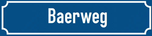 Straßenschild Baerweg