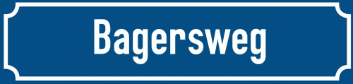 Straßenschild Bagersweg