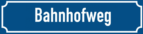 Straßenschild Bahnhofweg