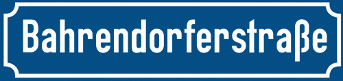 Straßenschild Bahrendorferstraße