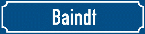 Straßenschild Baindt