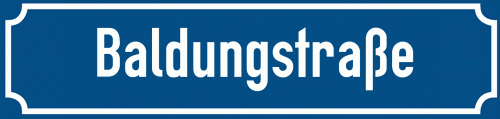 Straßenschild Baldungstraße