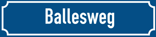 Straßenschild Ballesweg