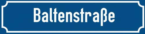 Straßenschild Baltenstraße