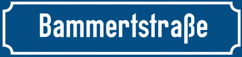 Straßenschild Bammertstraße zum kostenlosen Download