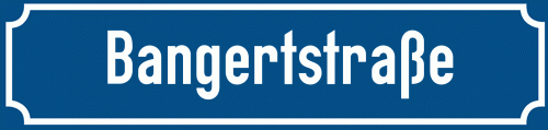 Straßenschild Bangertstraße