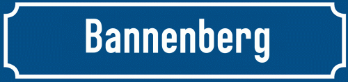 Straßenschild Bannenberg