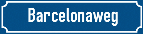 Straßenschild Barcelonaweg zum kostenlosen Download