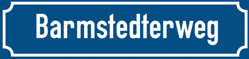 Straßenschild Barmstedterweg