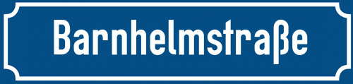 Straßenschild Barnhelmstraße