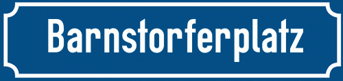Straßenschild Barnstorferplatz