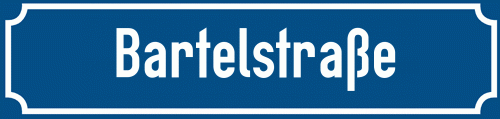 Straßenschild Bartelstraße