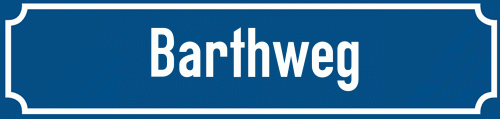 Straßenschild Barthweg