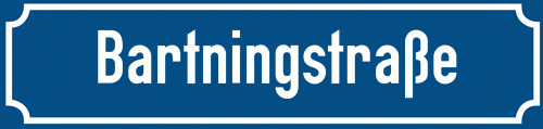 Straßenschild Bartningstraße