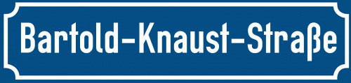 Straßenschild Bartold-Knaust-Straße zum kostenlosen Download