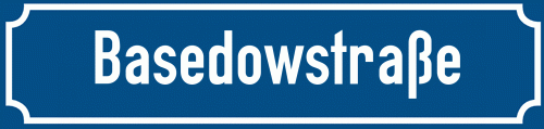 Straßenschild Basedowstraße