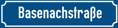 Straßenschild Basenachstraße