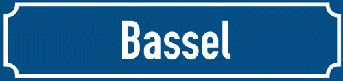 Straßenschild Bassel