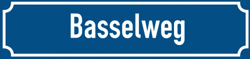 Straßenschild Basselweg