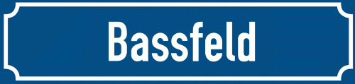 Straßenschild Bassfeld
