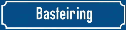 Straßenschild Basteiring
