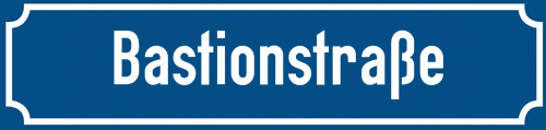 Straßenschild Bastionstraße