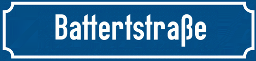 Straßenschild Battertstraße