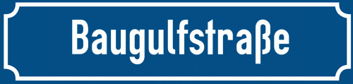 Straßenschild Baugulfstraße
