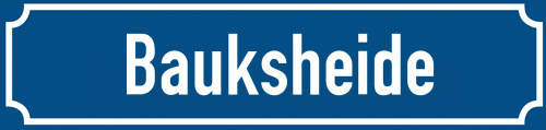 Straßenschild Bauksheide