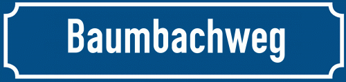 Straßenschild Baumbachweg