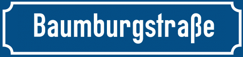Straßenschild Baumburgstraße