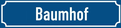 Straßenschild Baumhof