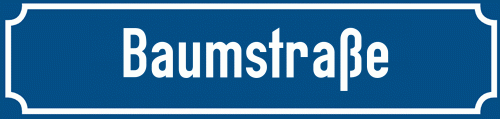 Straßenschild Baumstraße