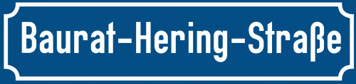 Straßenschild Baurat-Hering-Straße