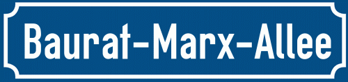 Straßenschild Baurat-Marx-Allee