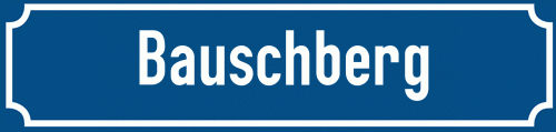 Straßenschild Bauschberg