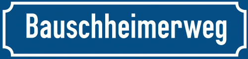 Straßenschild Bauschheimerweg