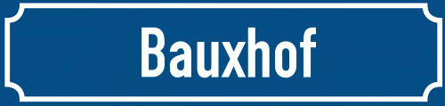 Straßenschild Bauxhof