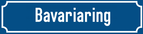 Straßenschild Bavariaring zum kostenlosen Download