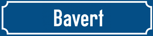 Straßenschild Bavert