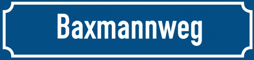 Straßenschild Baxmannweg