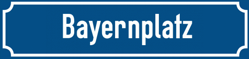 Straßenschild Bayernplatz